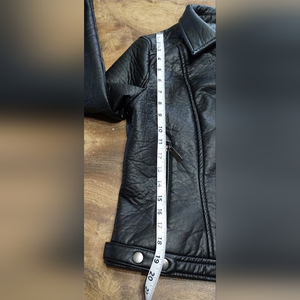J2 Faux Leather Moto Jacket Women Size (M) Black - Picture 3 of 9